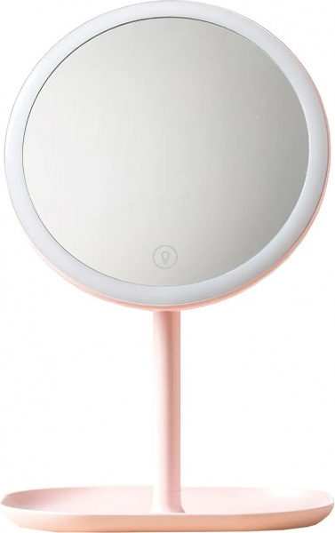 Зеркало косметическое настольное Jordan Judy LED Makeup Mirror NV529 с подсветкой, розовый фото 1