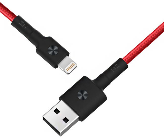 Кабель ZMI MFi USB/Lightning 100 см (AL803/AL805) красный фото 2