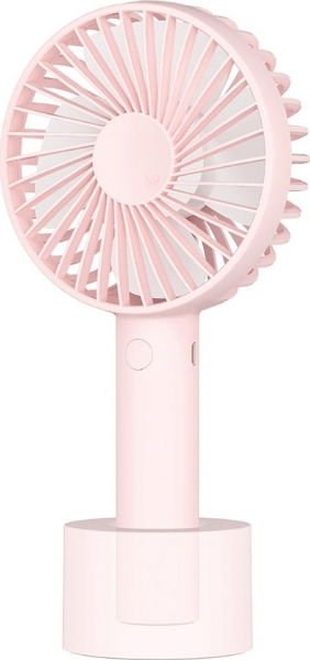 Вентилятор портативный SOLOVE manual fan Micro Usb, розовый фото 1