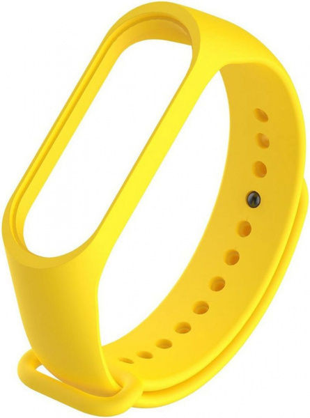 Ремешок силиконовый для Mi Band 5, желтый фото 2