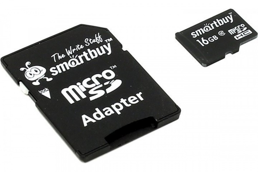Карта памяти Smartbuy microSDHC 16GB Class 10 UHS-I с адаптером SD фото 1
